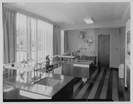 Hempstead Long Island NY 1950s Central Nassau Medical Group Lab Interior