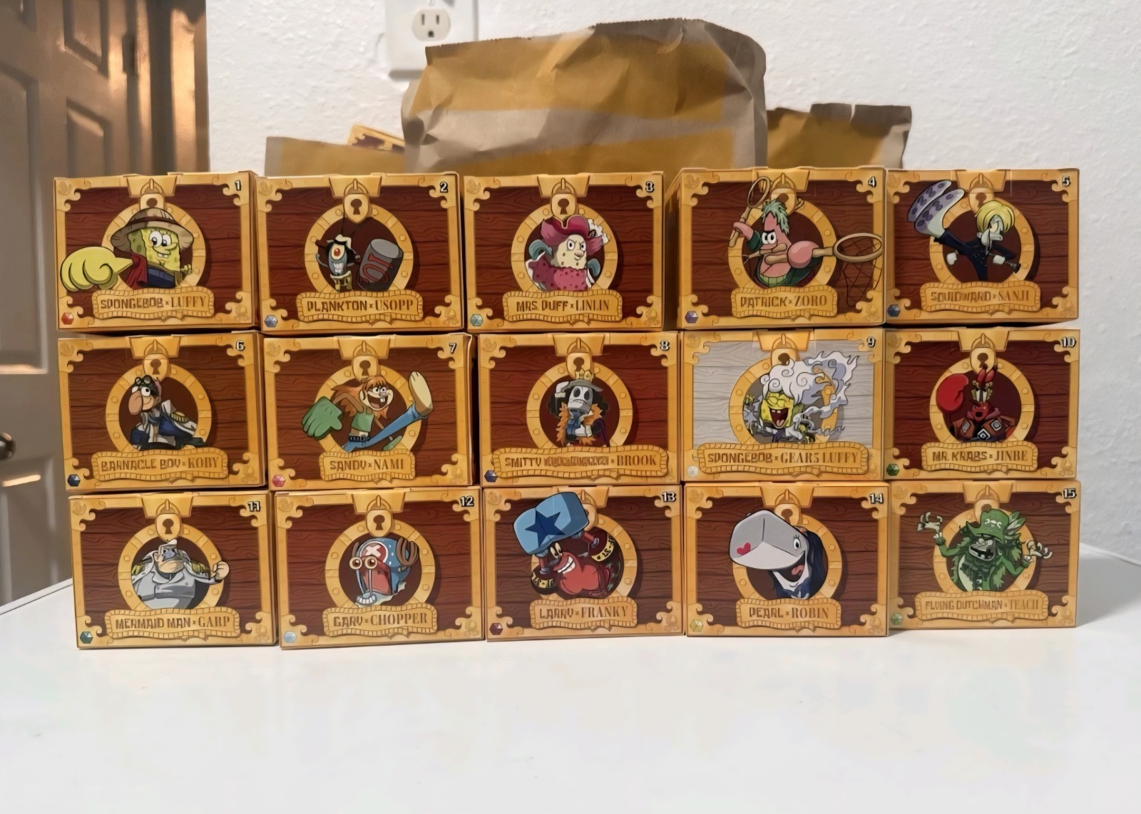 One Piece x SpongeBob Collectible McDonald’s full set Of 15 One Piece x SpongeBob Collectible McDonald’s full set Of 15