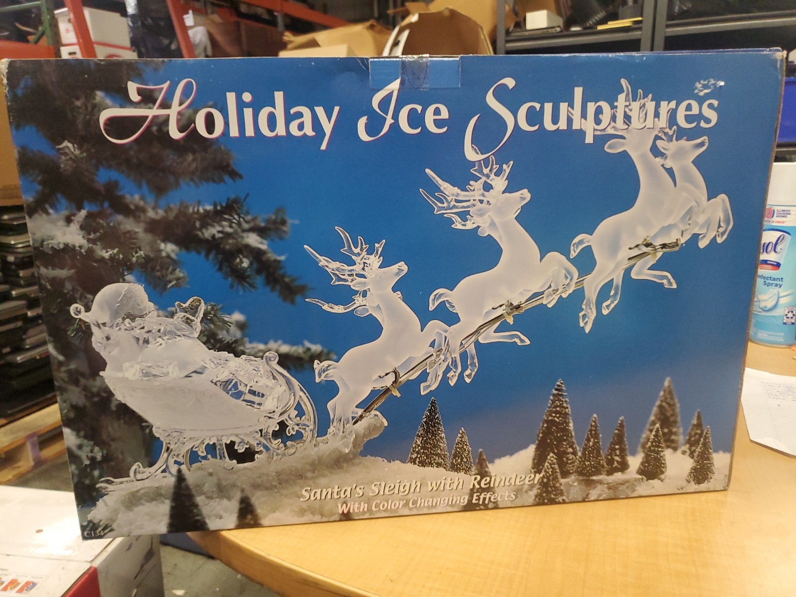 VTG Heritage Ltd Santa’s Sleigh REINDEER (6) LGHoliday Ice Sculpture Light NEW