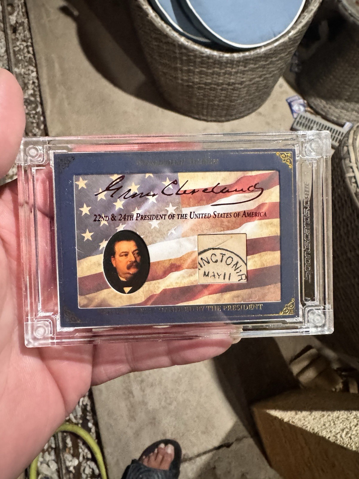 2025 Potus a Word from the President Relic Handled by Grover Cleveland Red 13/99