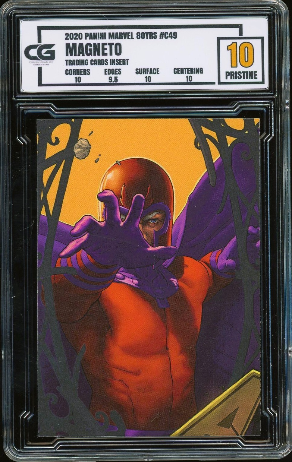 2020 Panini Marvel 80 Years C49 FULL ART C CARD ~ Magneto ~ CG 10 PRISTINE 2020 Panini Marvel 80 Years C49 FULL ART C CARD ~ Magneto ~ CG 10 PRISTINE