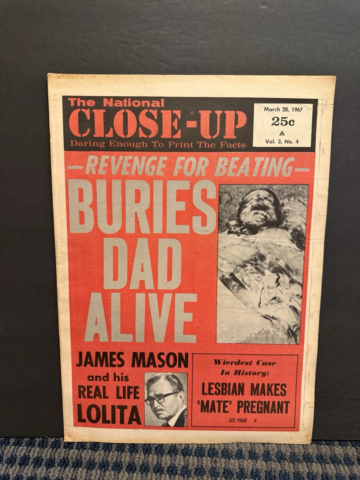 1967 March 28th National Close-Up Newspaper, James Mason/Real Life Lolita (10U)