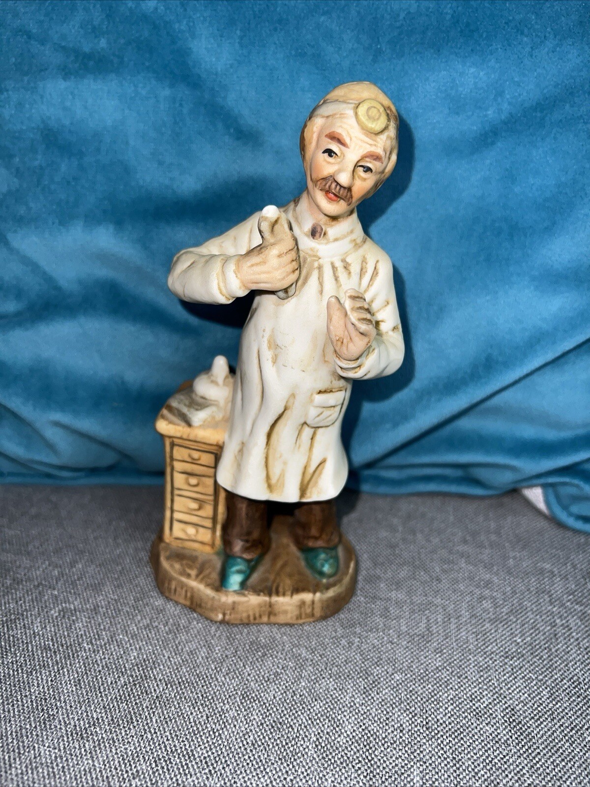 Vintage Rare Brinns Hand painted Bisque Porcelain Dentist Figurine Antique