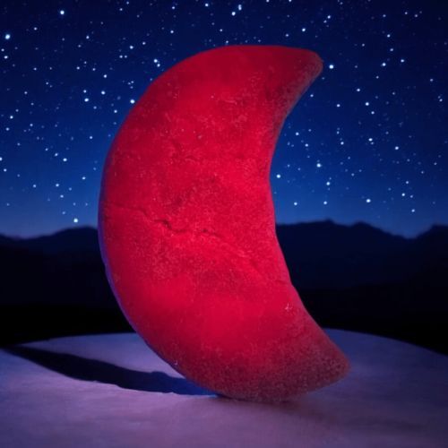 Honeycomb Ruby Moon Carving UV Reactive