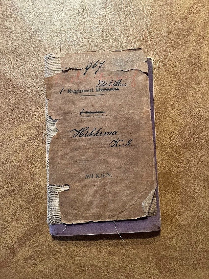 WW1 Dutch Netherlands Military Militia Conscript Handbook Leave Tickets Book
