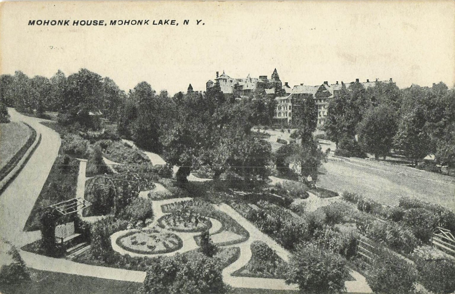 Mohonk House Mohonk Lake NY Gardens Vintage RPPC Postcard New York Mohonk House Mohonk Lake NY Gardens Vintage RPPC Postcard New York