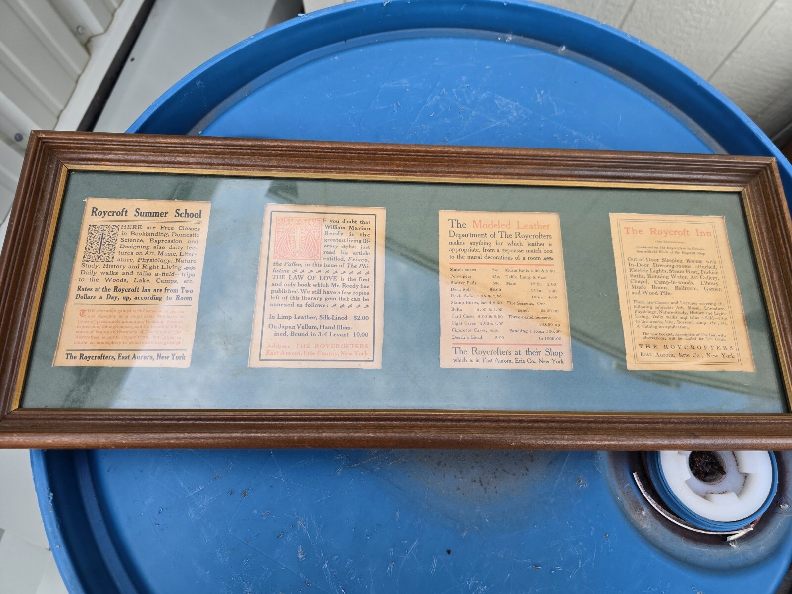 Roycroft Advertisements Framed
