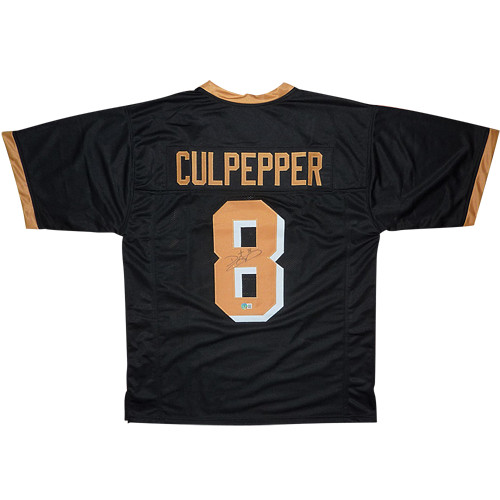 Daunte Culpepper Autographed UCF (Black #8) Custom Jersey - Beckett