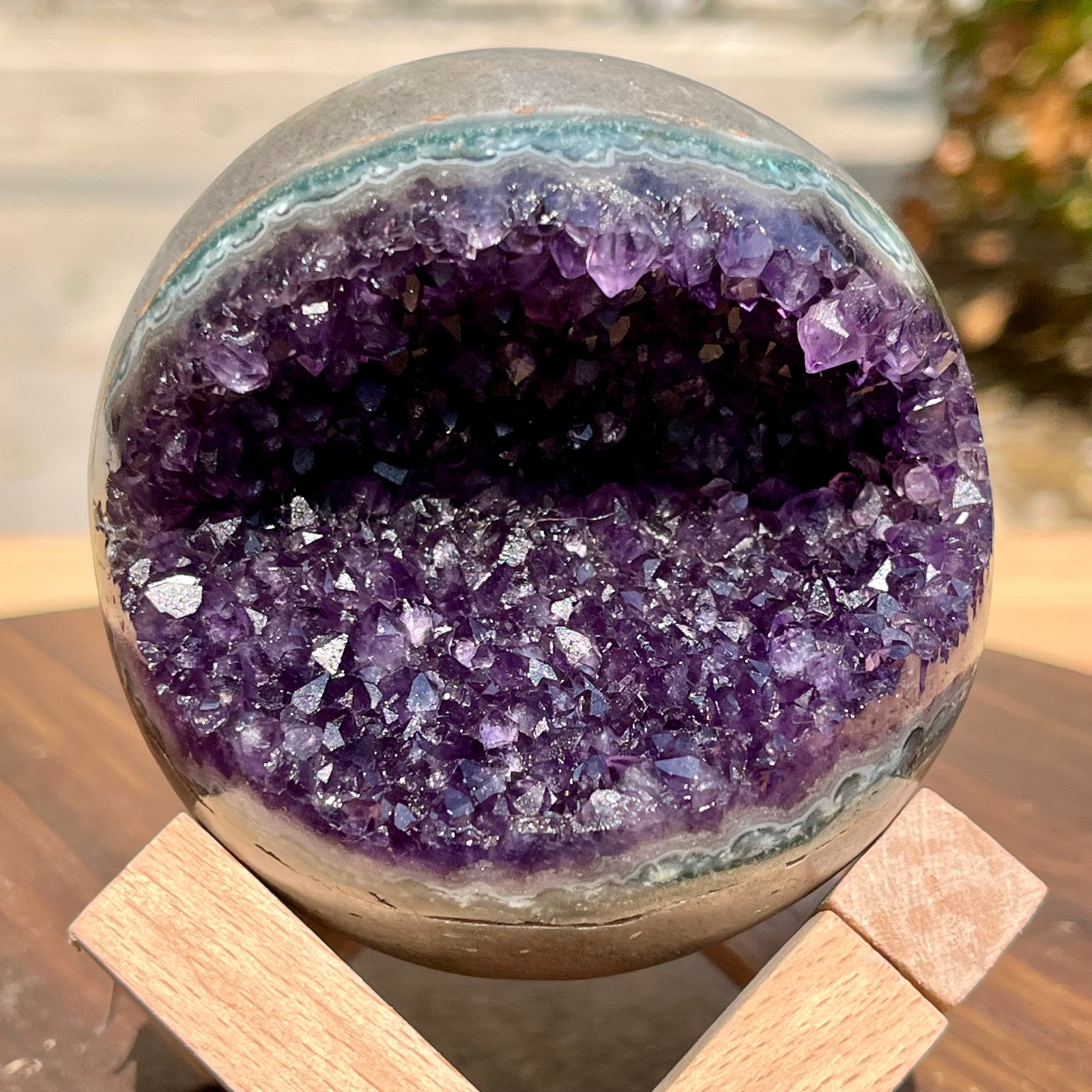 1.13LB High-Quality Natural Amethyst Open Smile Healing Crystal