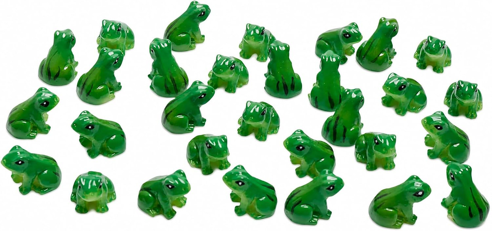 30 Pcs Resin Mini Frogs Green Frog Miniature Figurines Animals Model Fairy ...