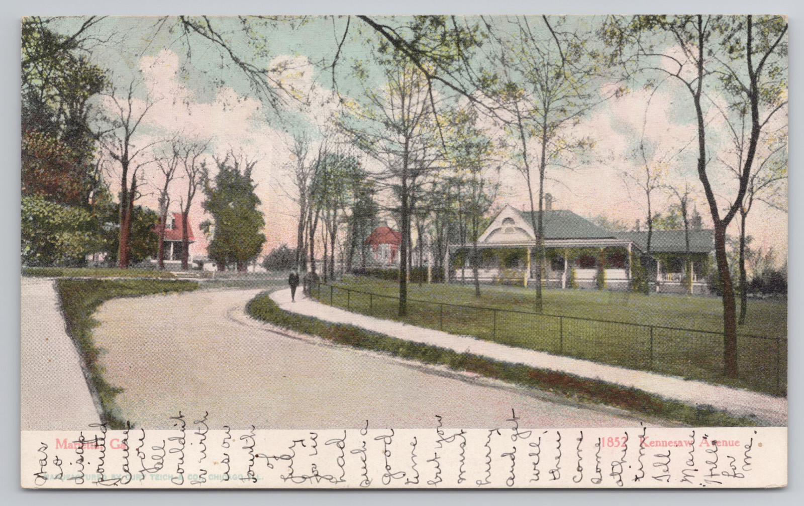 Marietta GA Kennesaw Avenue Street Scene Georgia Postcard PM 1907