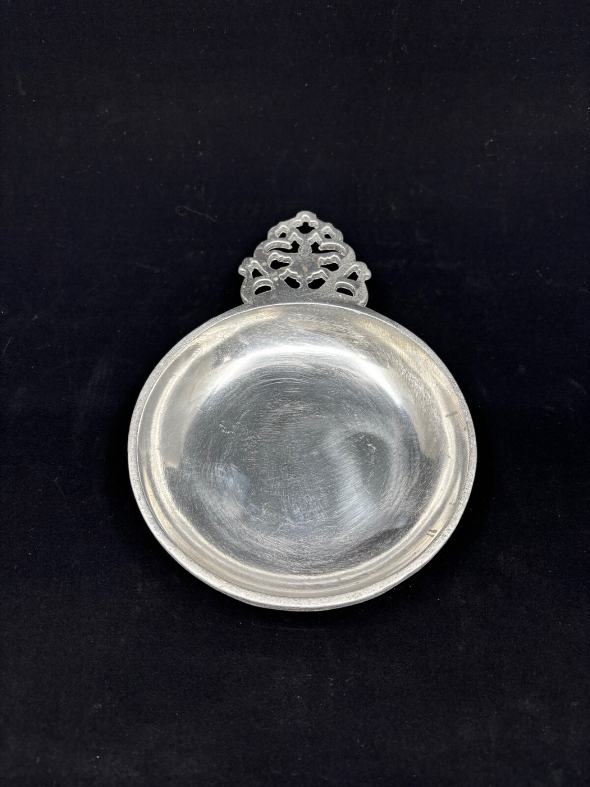  Pewter  Nut Candy Dish With Handle Tray 8.5 x 6.5