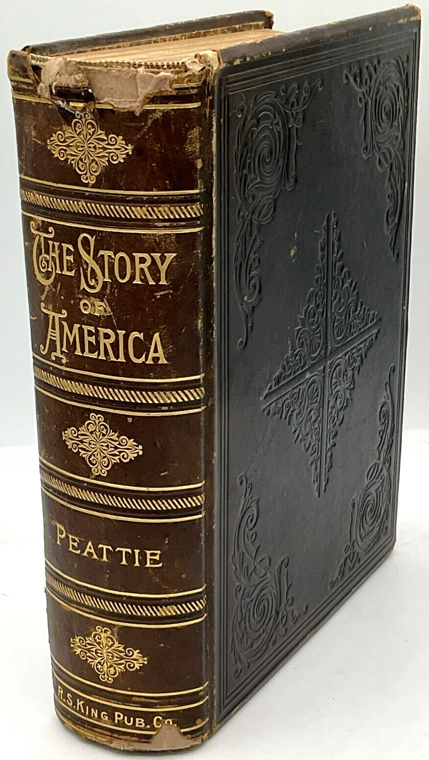1889 The Story of America by Elia W Peattie HB Leather 803 Pages Illustrated 