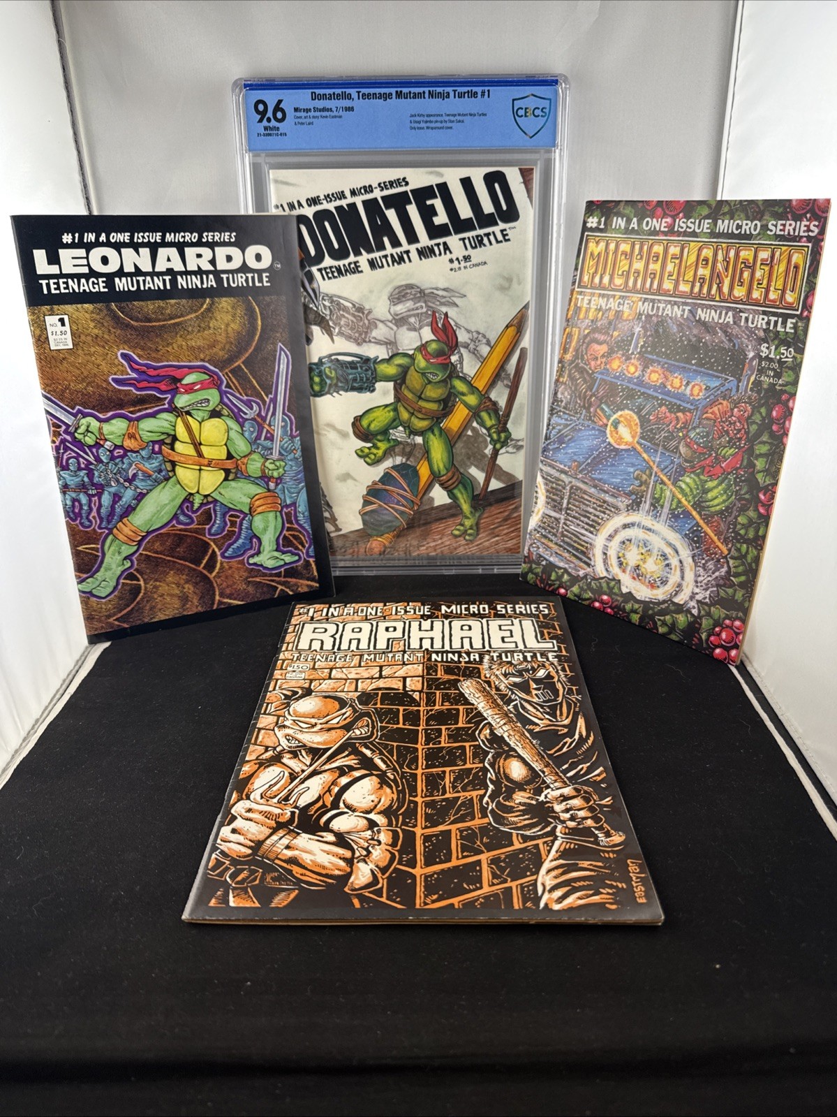 Raphael Leonardo Michaelangelo Donatello(CGC 9.6) Solo Series #1 Set TMNT 1986