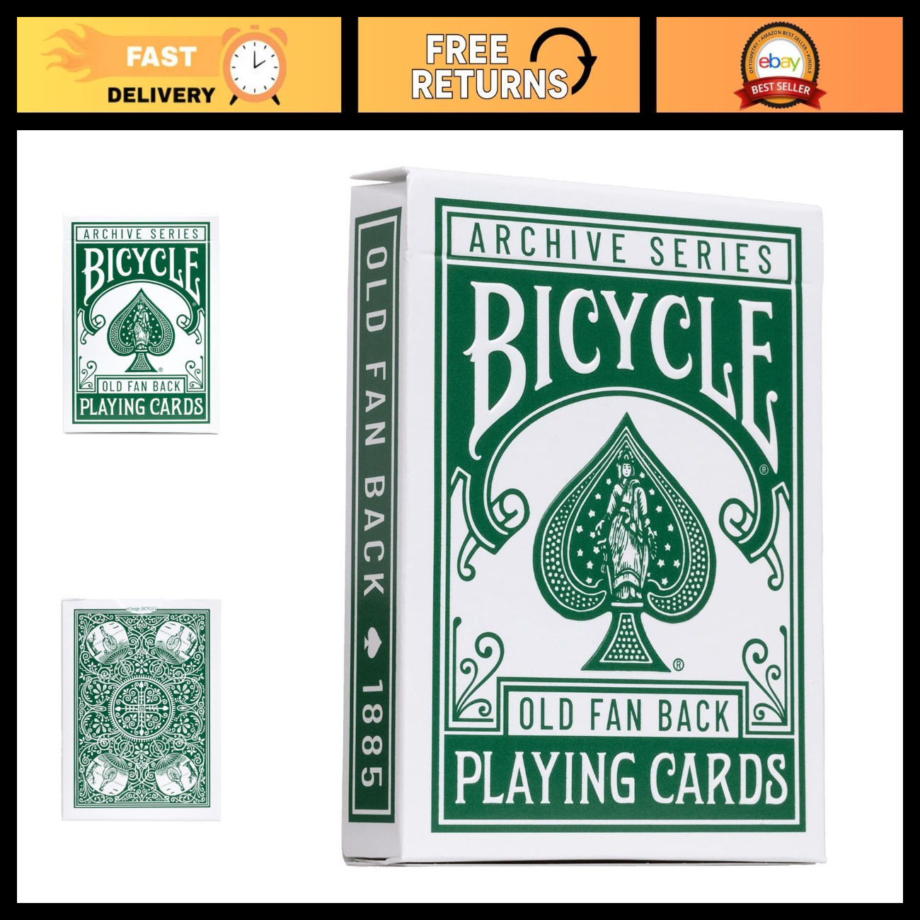 Vintage 1885 Bicycle Archive Playing Cards - Poker Size, Standard Index, Collect