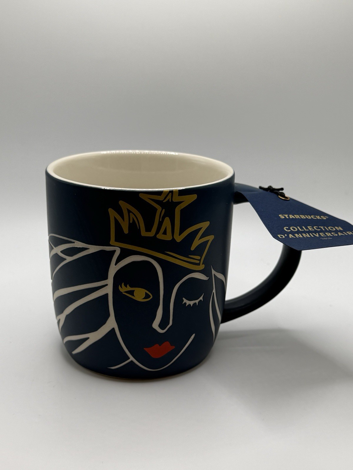Starbucks 2016 Anniversary Collection  14 Fl Oz Blue Winking Siren Mug