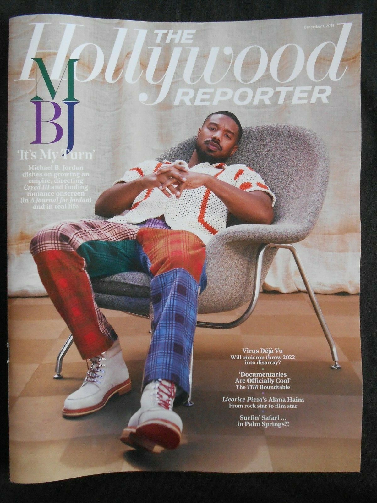 THE HOLLYWOOD REPORTER MAGAZINE MICHAEL B. JORDAN  DECEMBER 1, 2021