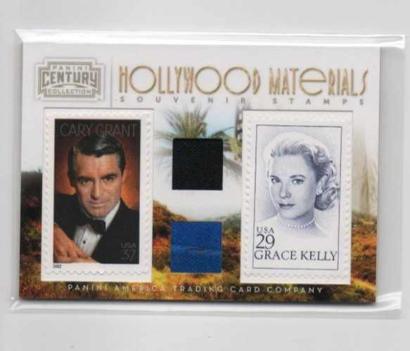 2010 Panini Century Collection - Souvenir Stamps Cary Grant Grace Kelly #17 /250
