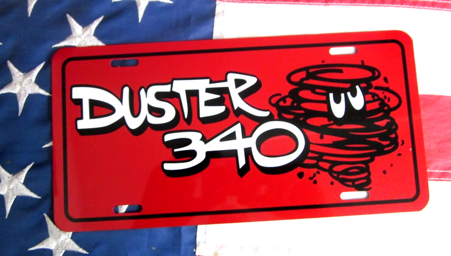 RED Plymouth DUSTER 340 license plate car tag 1970 1971 1972 1973 1974  Mopar