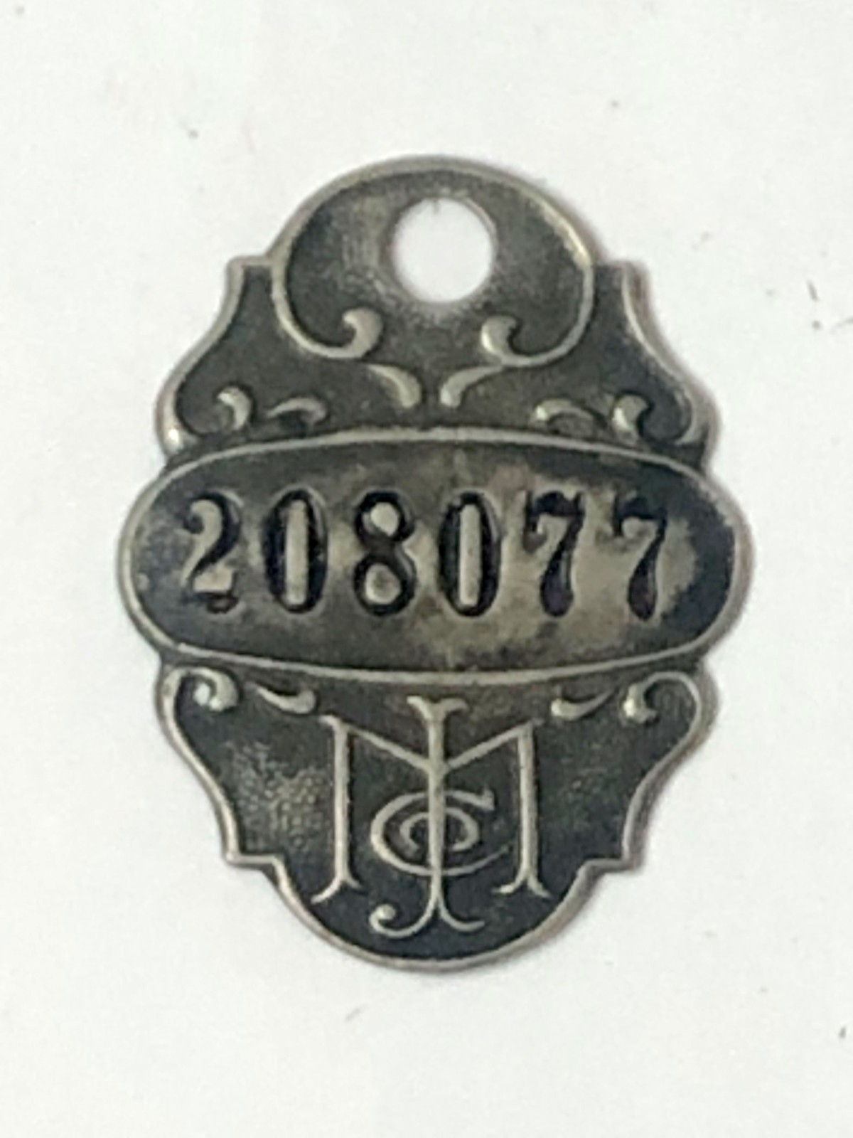 Antique Jordan Marsh Boston Charge Coin Credit Token Art Nouveau Metal Tag