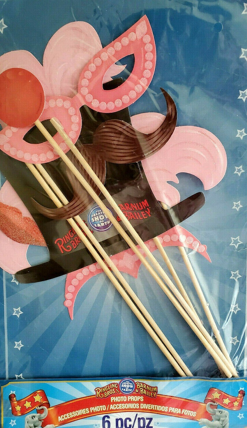 Ringling Bros Circus Paper Photo Booth Props 2014 Party Supplies Circus Carnival