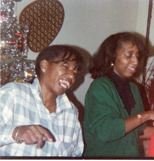 Vtg 1980s Found Photo Christmas Family Fun Laughing Snapshot