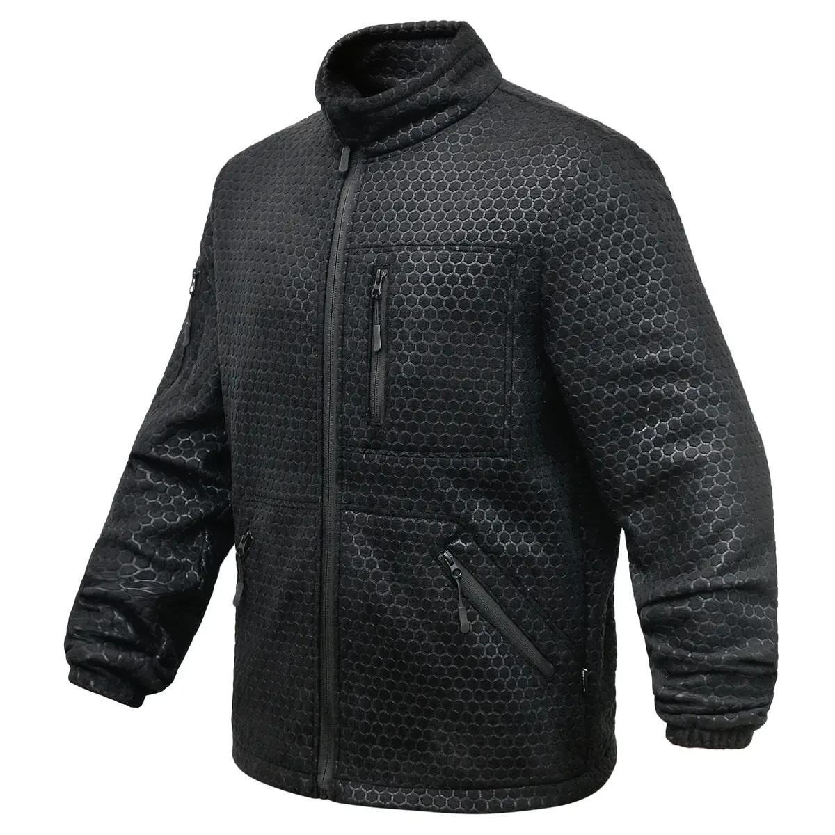 Tactical Fleece Jacket Windblock Military Combat Hoodless Sweater Black