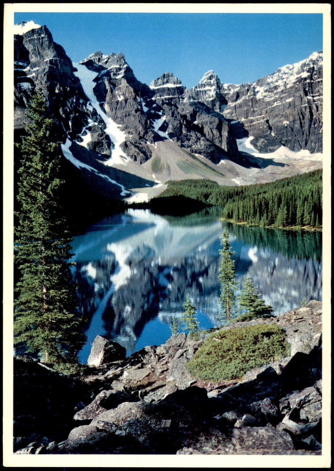 Moraine Lake Banff National Park Alberta Canada Scenic Postcard