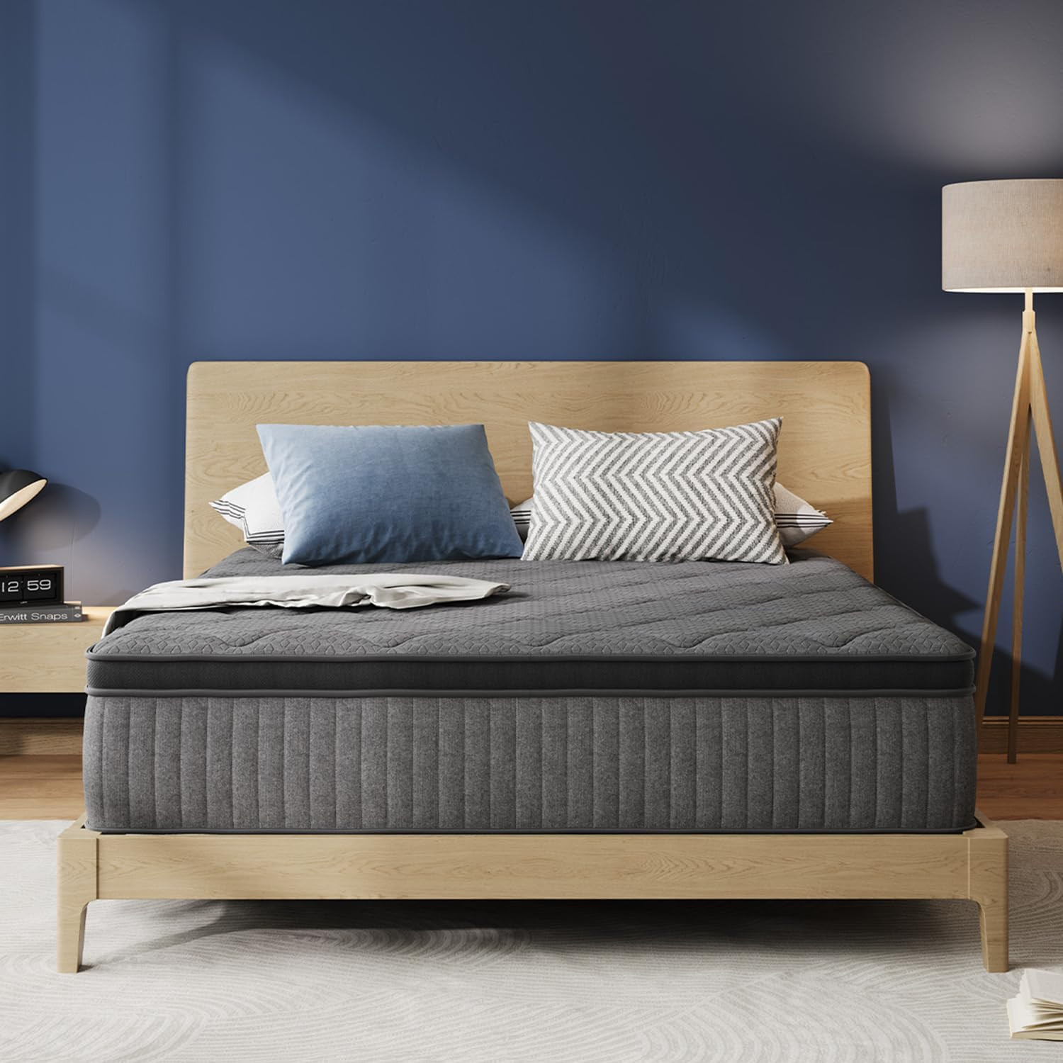 10 Inch Twin Size Mattress, Medium Firm Hybrid Mattress in a Box