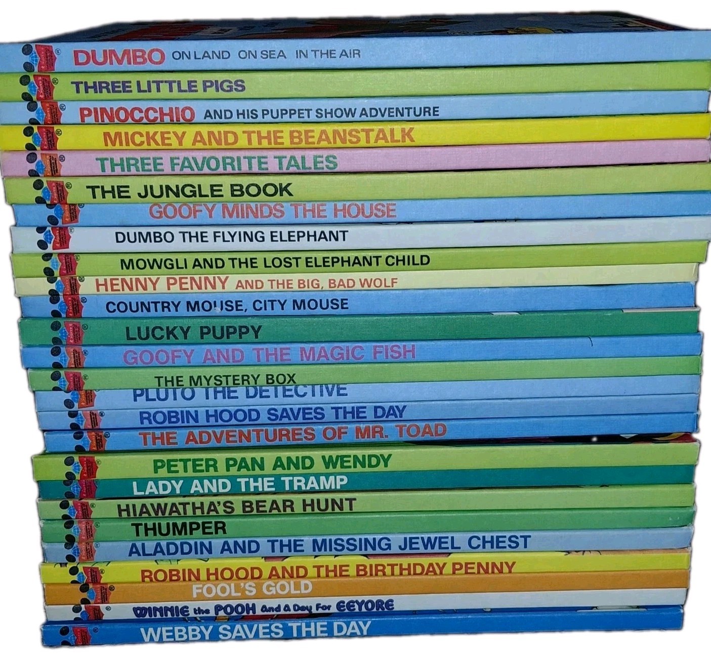 Lot of 26 Vintage Disney\'s Wonderful World of Reading Hardcover Books Mix