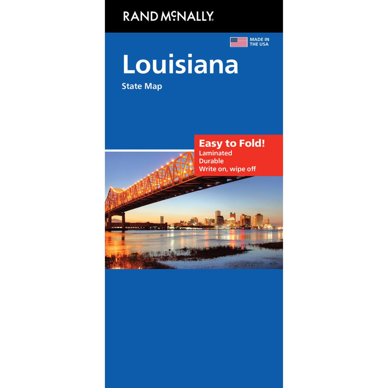 Rand Mcnally Easy to Fold: Louisiana Laminated Map