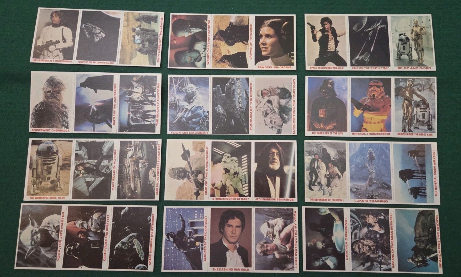 1980 Star Wars Burger King Coke Trading Card Uncut Complete Set of Panels Vader