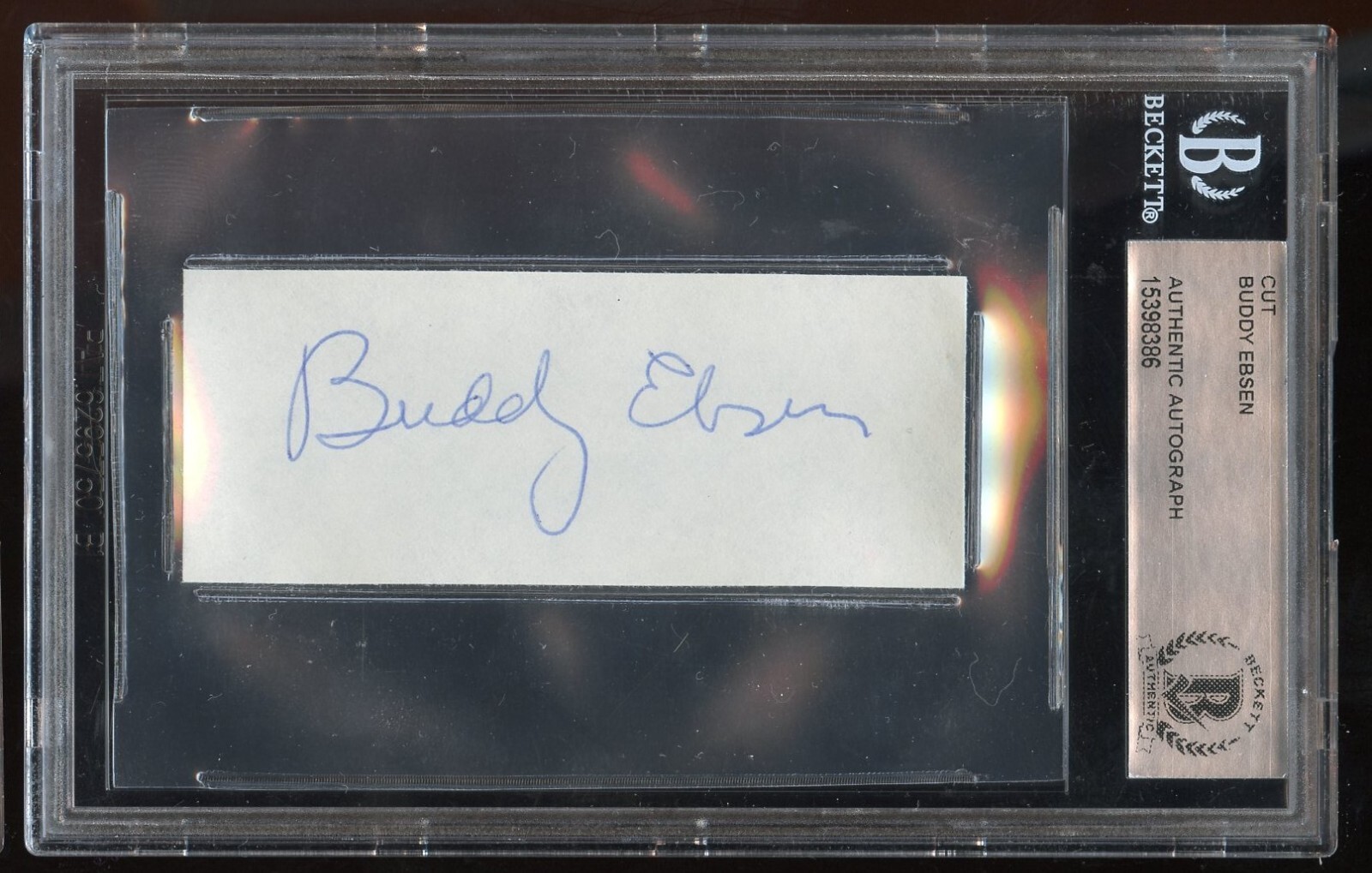 Buddy Ebsen signed autograph 1x3 cut Actor in The Beverly Hillbillies BAS Slab Buddy Ebsen signed autograph 1x3 cut Actor in The Beverly Hillbillies BAS Slab
