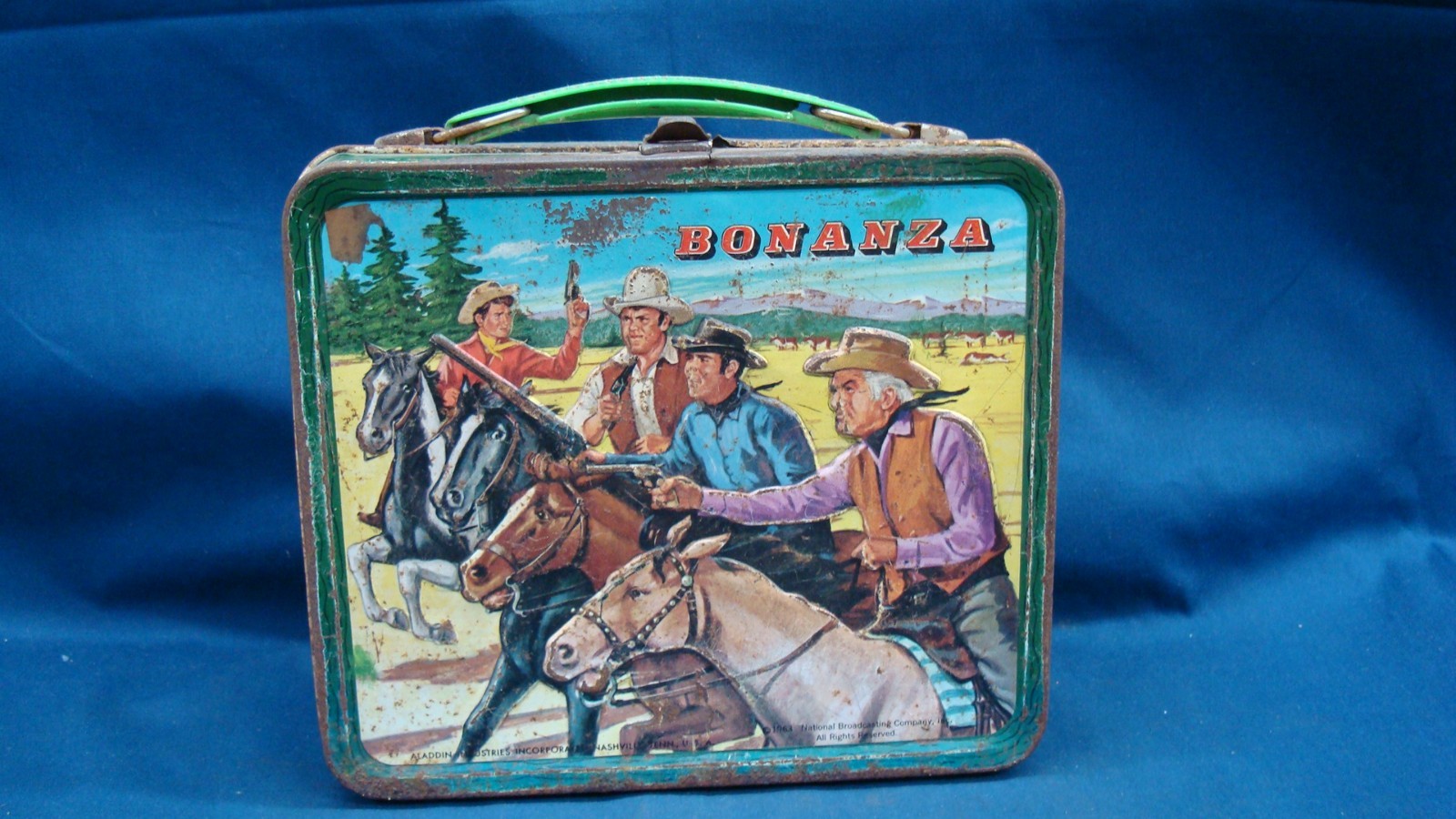 Vintage 1963 Bonanza Metal Lunch Box Aladdin Industries
