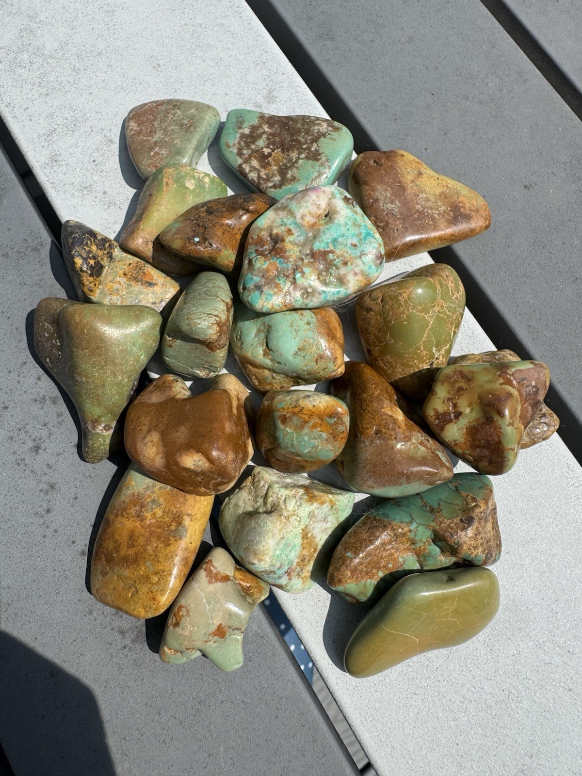 200 Grams If Turquoise Tumbles 21 Pieces 200 Grams If Turquoise Tumbles 21 Pieces