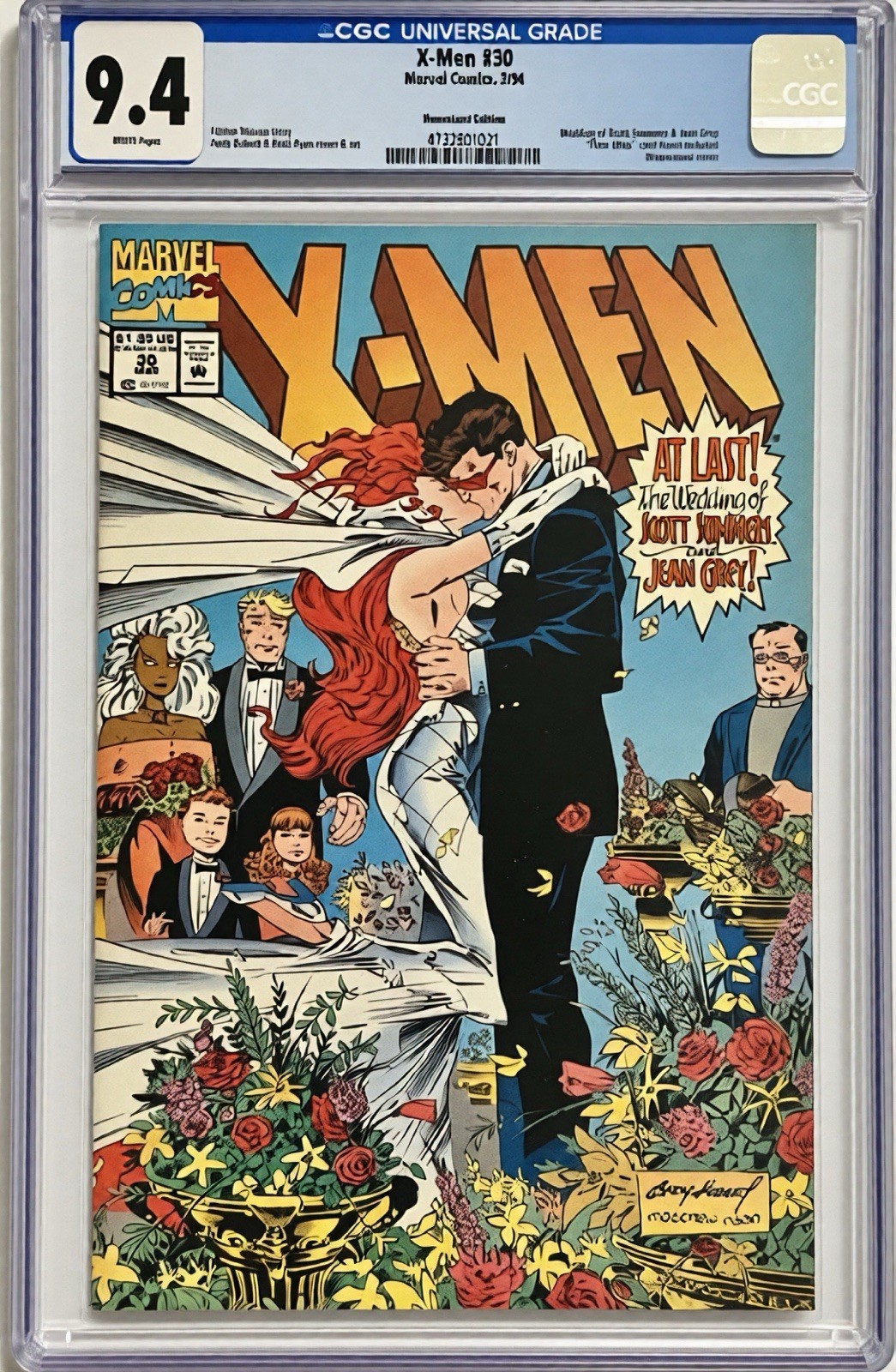 X-Men #30 Newsstand CGC 9.4 Wedding Scott Summers & Jean Grey Marvel Comics 1994