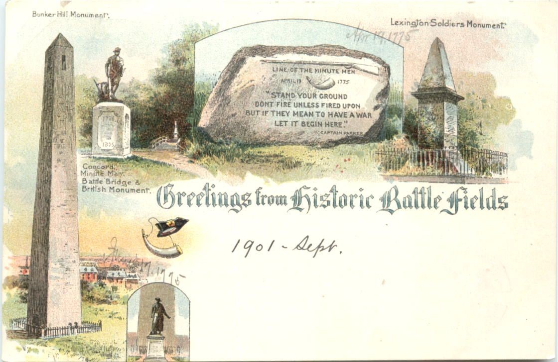 Greetings from Historic Battle Fields USA - Litho -782966