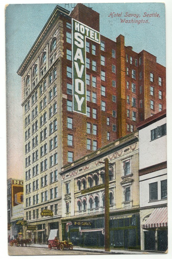 Seattle WA Hotel Savoy c1909 Postcard Washington