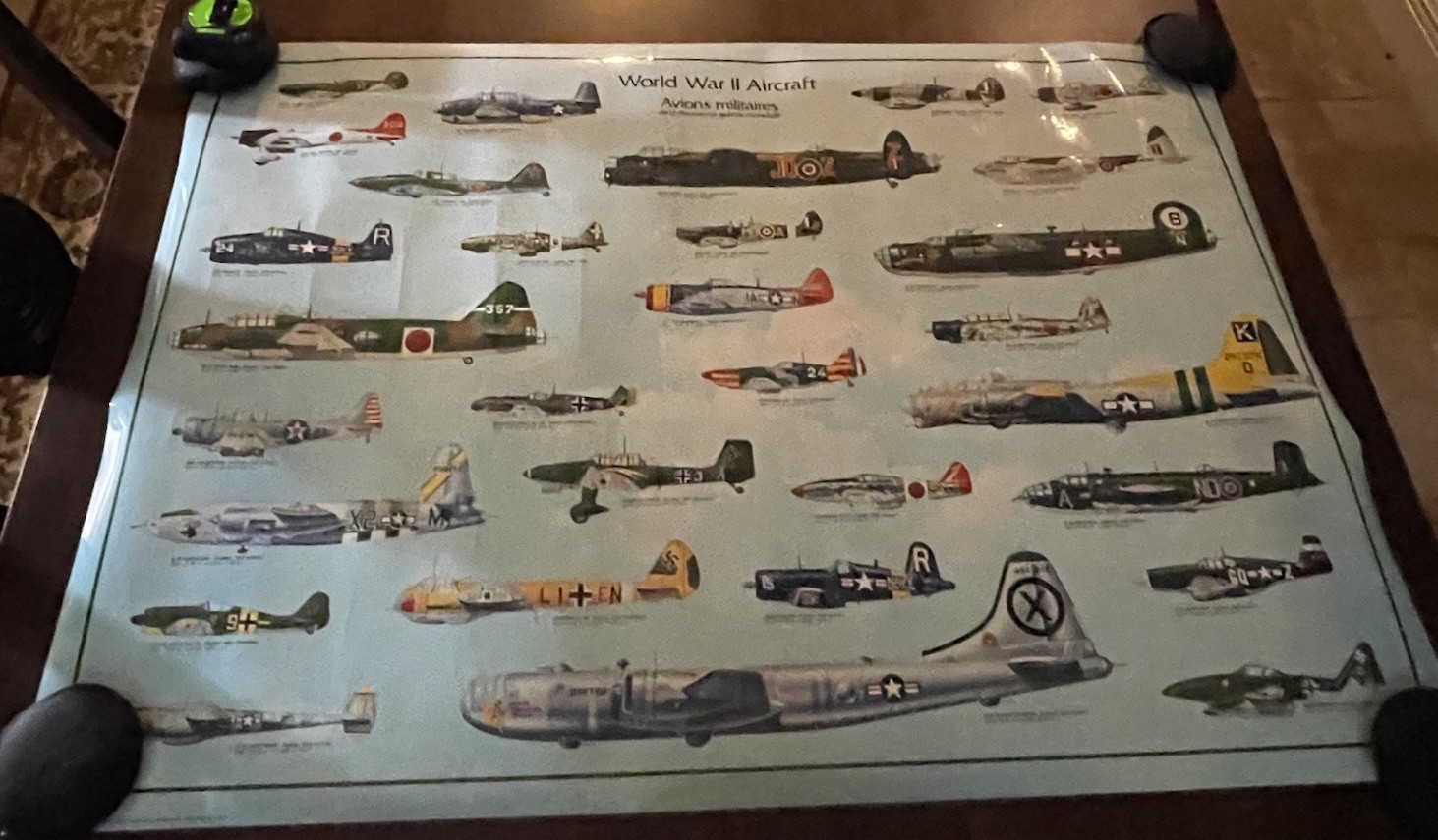 New 1987 World War II Aircraft Poster  Arti Grafiche Ricordi 27\