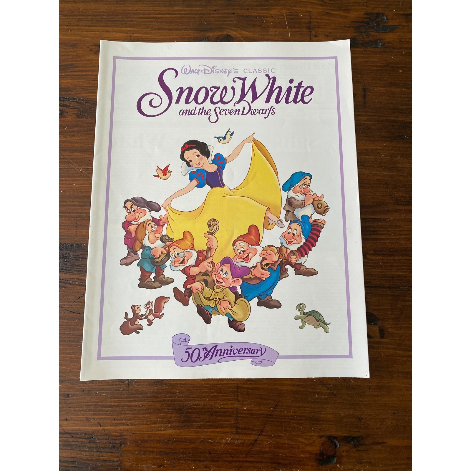 Vintage 1987 Disney Eyes & Ears Snow White 50th Anniversary Cast Newsletter