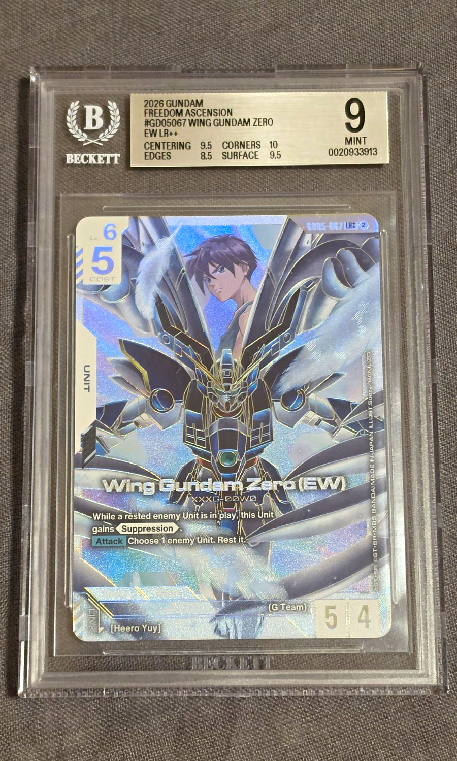 Gundam Card Game Freedom Ascension 2026 #GD05067 Wing Gundam Zero (EW) LR++