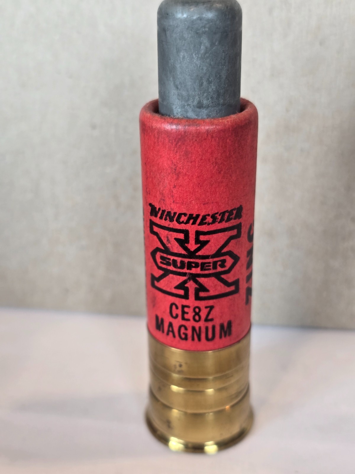 VINTAGE WINCHESTER SUPER X 8 GA INDUSTRIAL ZINC SLAG SHOTSHELL SALESMAN SAMPLE VINTAGE WINCHESTER SUPER X 8 GA INDUSTRIAL ZINC SLAG SHOTSHELL SALESMAN SAMPLE