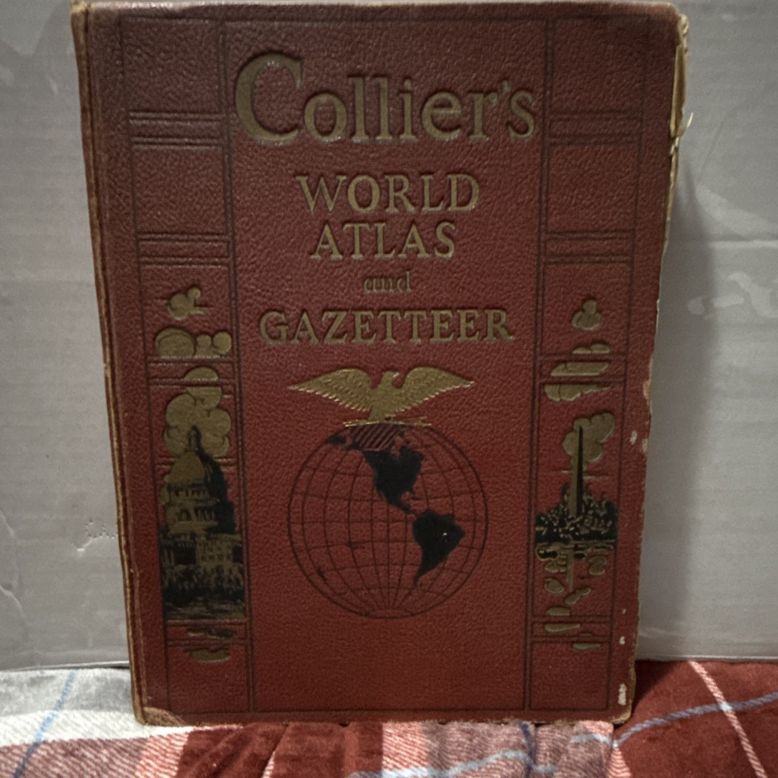 Collier\'s World Atlas and Gazetteer (1938) Reference Atlas & Gazetteer Book Collier\'s World Atlas and Gazetteer (1938) Reference Atlas & Gazetteer Book