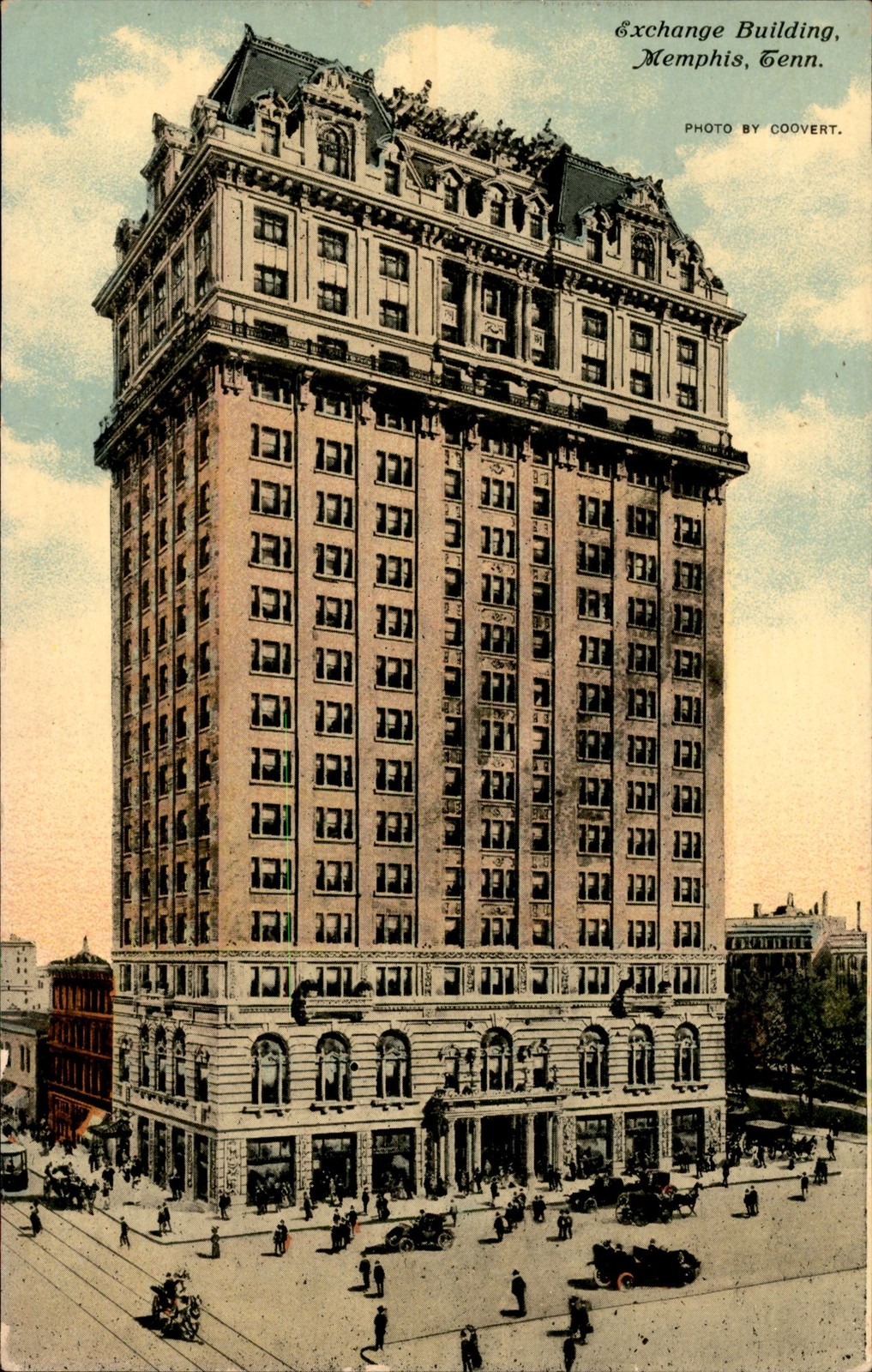 Vintage Memphis TN Exchange Building Skyscraper Divided Back Postcard c1910
