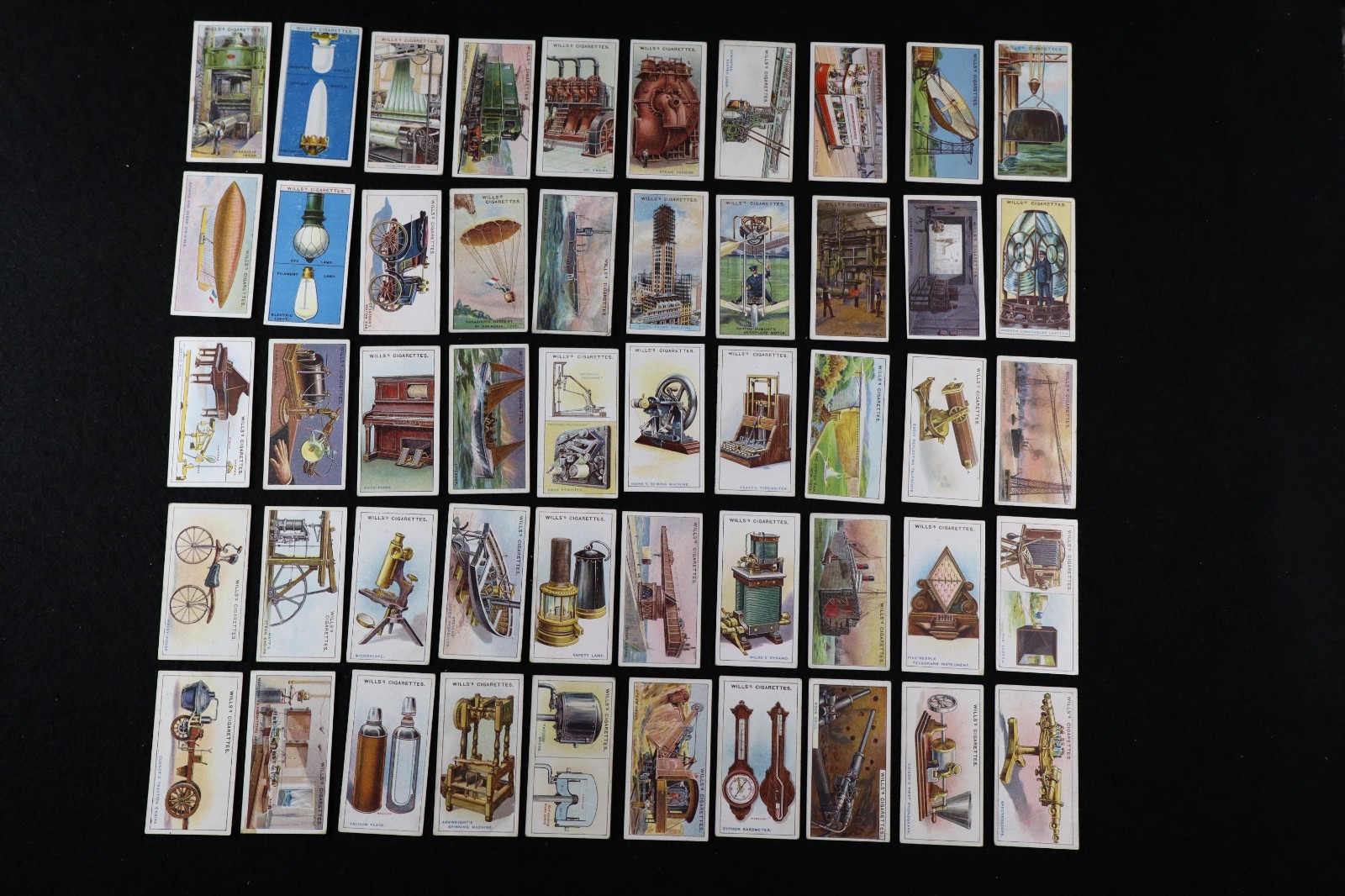 CVR235 Wills Cigarette Cards Famous Inventions 1915 Complete Set 50