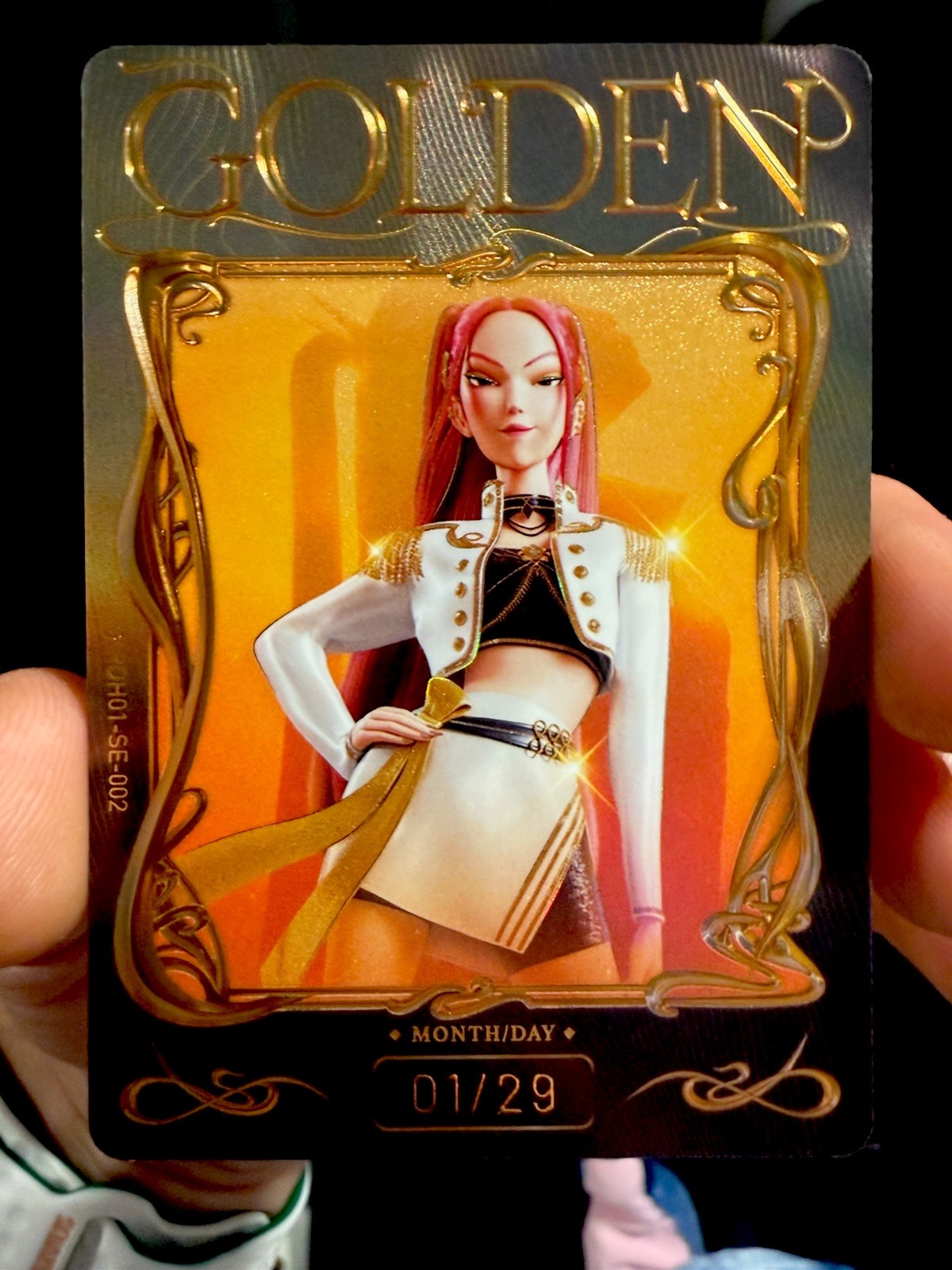 KPOP DEMON HUNTERS MIRA GOLDEN CARD 01/29 KAYOU ENERGY MONTH DAY RARE
