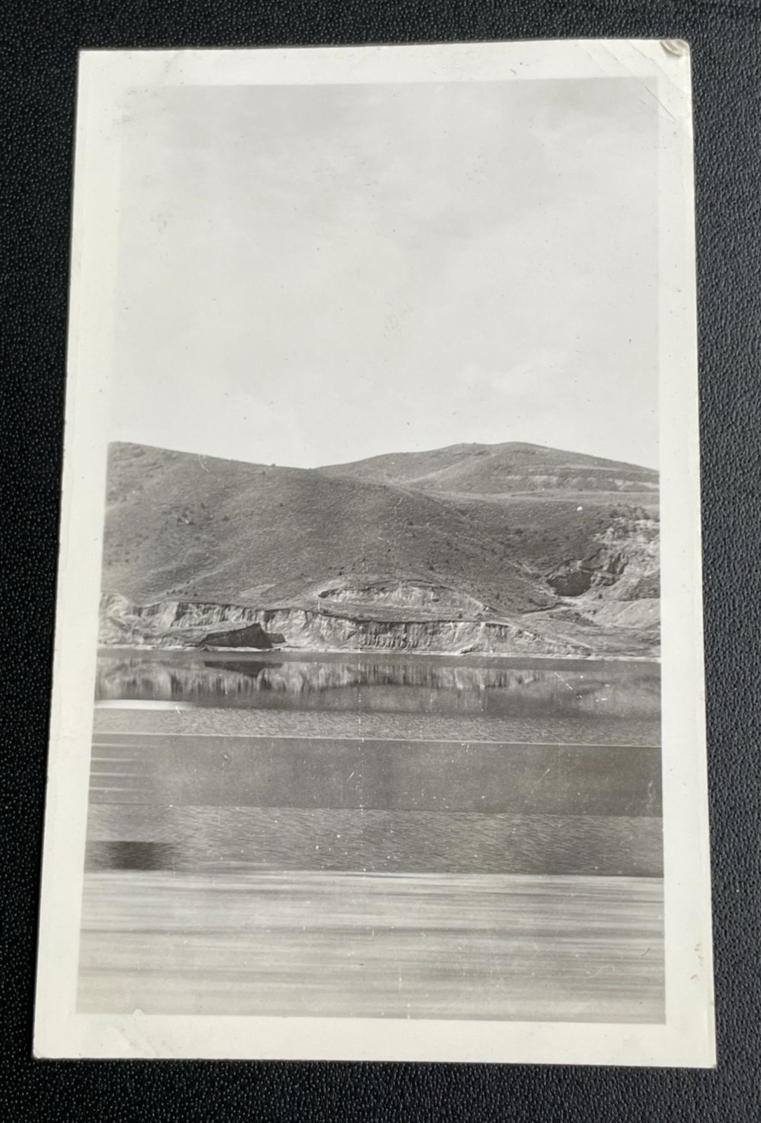 VTG c1930 Montana Gibson Dam Reservoir Reflection Rocky Mountain Snapshot Photo