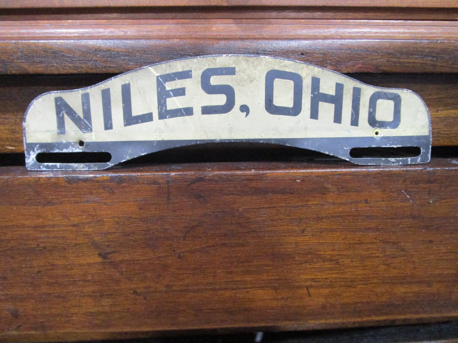 Vintage Niles Ohio License Plate Topper