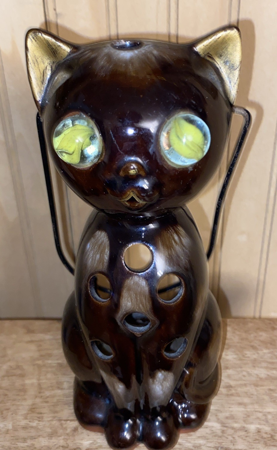 I Narco Vintage Cat Hanging Tealight Holder, Very Rare Piece