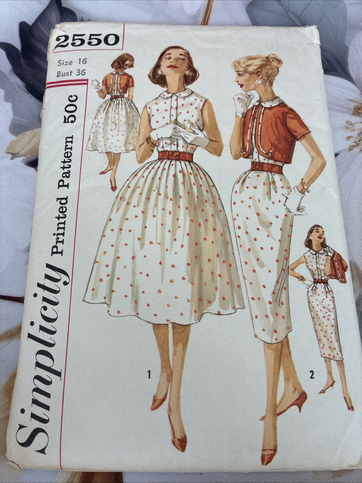 Vintage Drew Sewing pattern Bust 36 Size 16 Simplicity 2550